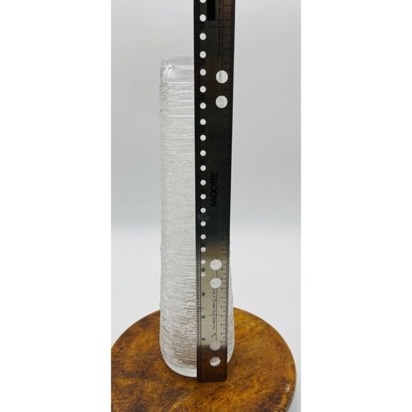 Mid-century modern Scandinavian art design crystal glass, large vintage Spun vas - Picture 6 of 6